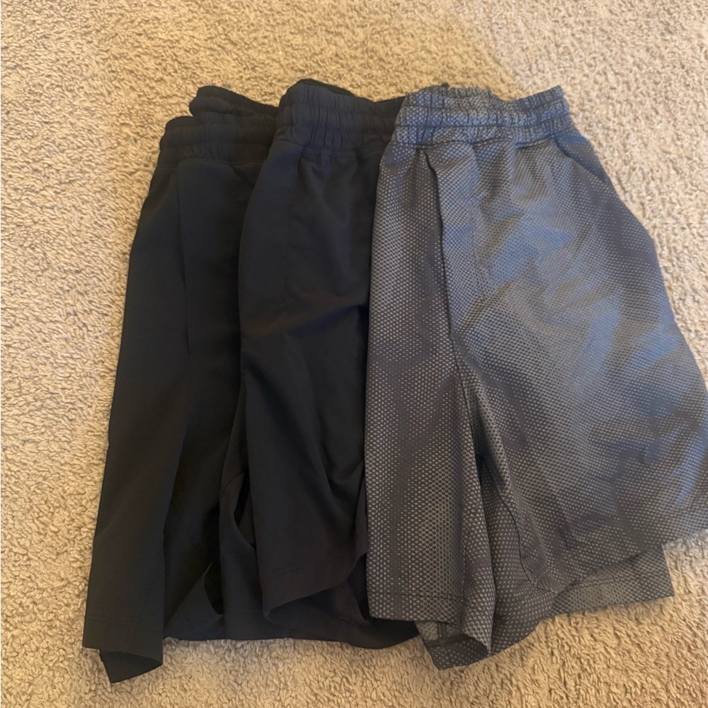 Lululemon Black and Gray Athletic Shorts Set